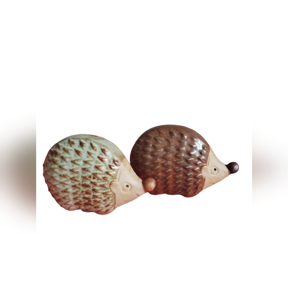 Rare Vintage Fitz and Floyd hedgehog Salt And Pepper Shakers